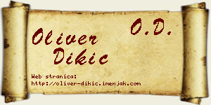 Oliver Dikić vizit kartica